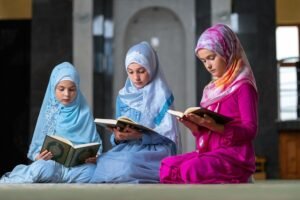 group-children-girls-reads-holy-book-quran-inside-mosque_606562-258